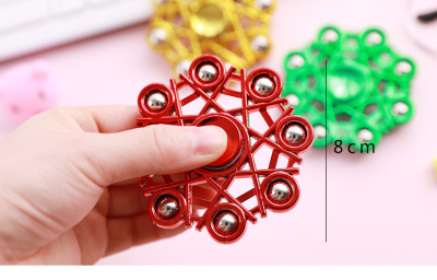 Eight Beads Colorful Plastic Electroplating Fingertip Gyro Popular Creative Decompression Fidget Spinner Toy Plastic Box Packaging