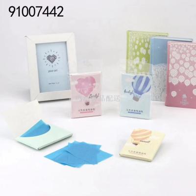 Linen oil absorbent paper face oil absorbent blue film oil absorbent paper oily skin oil control
