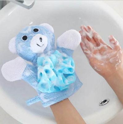 Cartoon baby bath ball dual purpose bath glove bath polishing bath artifact bubble net