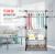 Clothes rack floor - to - floor rod simple household stainless steel folding balcony telescopic clothes rack indoor rack