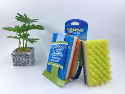 Large 3-layer composite sponge block cleaning sponge brush
