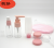 Travel 7 - piece transparent light pink plastic spray bottle manufacturers direct sales