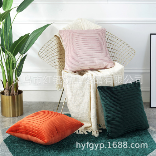 New House Nordic Style Velvet Pillow Bedside Cushion Simple sofa Pillowcase without Core Living Room Large Backrest Pillow 