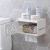 Home Wood-Plastic Plate Toilet Paper Box Toilet Punch-Free Tissue Holder Storage Rack Lotus Tissue Box Zw2712