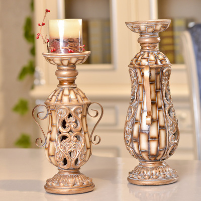 Xuanluo household European household ornaments placed resin crafts wholesale and retail candlestick living room bridal decoration