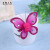 The factory supplies 7.5cm simulation hand-made butterfly silk screen bright edge powder bee butterfly apparel accessories wholesale