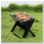 Portable charcoal barbecue stove for domestic use