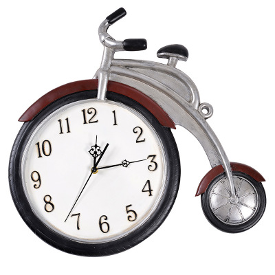 European-style bicycle resin retro sitting room clock desk clock fashion creative home wall hanging decoration