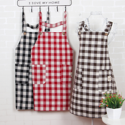 Checked waterproof apron