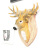 Xuan luo household American style household ornaments deer head wall hanging wall decoration bar retro decoration on the wall decoration wholesale