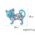 Kitten drop oil brooch drop oil color plating brooch alloy set with diamond brooch suit accessories brooch dress brooch pin