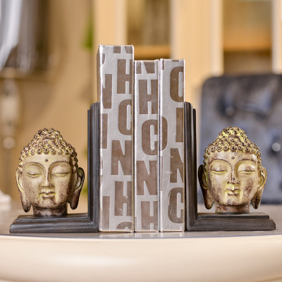 American village resin handicraft creative its gift feng shui household temple Buddha book file decoration!