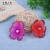 Color edge powder sixfold silk flower 6cm imitation handmade accessories to sample custom wholesale