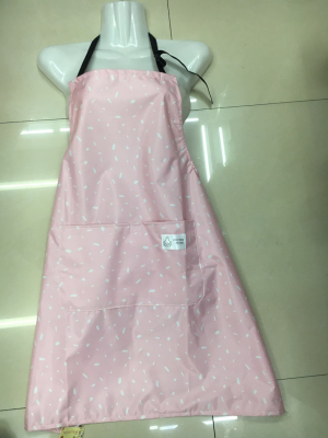 03 Waterproof floral apron,