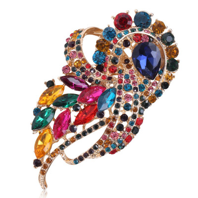 Hot sale in Europe and the United States restore ancient ways gorgeous seven color brooch six colors can choose fashionable high-grade corsage brooch coat clothing accessories
