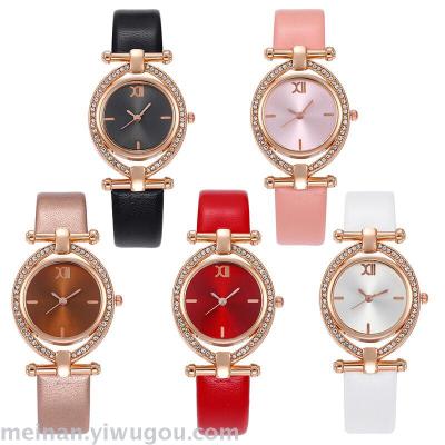 New style with drill oval creative high-end ladies watch