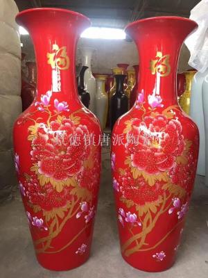 Jingdezhen ceramic vase large vase floor vase colorful glaze vase hand painted vase vase