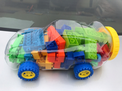 Large Particle Unit Blocks on Wheels Novelty Toys