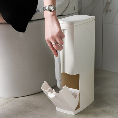 Household creased toilet brush garbage can set Japanese toilet garbage can wholesale