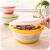 Portable outdoor silicone folding bowl three-piece folding cup frosted solid color folding tableware expansion bowl travel bowl