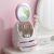Web celebrity cosmetic storage box with LED lamp mirror drawer type portable table dust-proof skin care products shelf