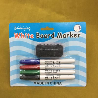 4 in 1 whiteboard marker pen and brush,dry eraser marker pen
