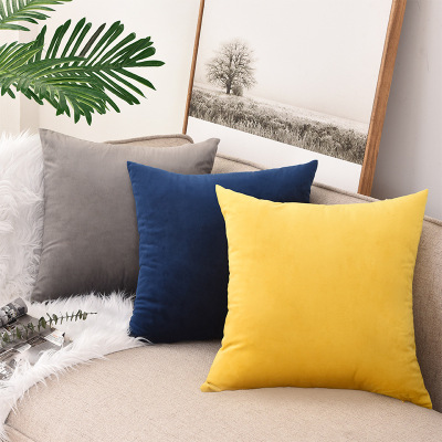 Nordic pillow square cushion sofa cushion living room cushion back cushion velvet pillowcase wholesale