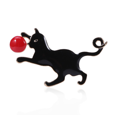 New cartoon hot - shot alloy dripping oil kitten brooch simple fashion personalized animal accessories corsage brooch