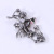 Cross border hot-selling European and American style alloy set with diamond pearl retro branches flowers birds brooch personalized clothing corsage
