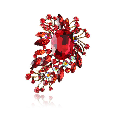 Korean fashion creative personality crystal glass brooch brooch women's clothing accessories