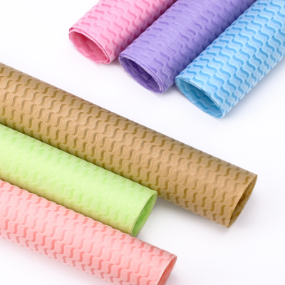 Wavy non-woven flower wrapping paper