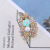 Korean version of high-grade environmental alloy flower brooch crystal glass simple brooch brooch flowers hot style brooch
