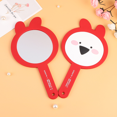 Mirror Subnet Red White Rabbit Makeup Mirror Handheld Mirror Retouching Supplementary Lighting Mirror Can Be Customized