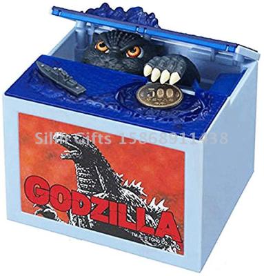 Godzilla Monster Dinosaur Moving Musical Electronic Chirldren Coin Bank Piggy Bank Money Saving Box