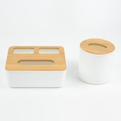 European Wood Lid Wood Lid tissue box with logo