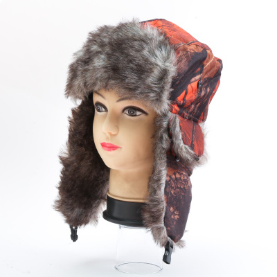 Winter Hat Camouflage Warm Cotton Hat Earmuffs Hat Ushanka Riding Cap Snow Hat Fleece Hat