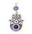 New islamic style pendant blue Turkish alloy drip oil palm pendant wall pendant ornament
