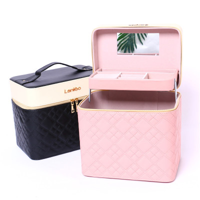 Cosmetic Bag for Girls Large Capacity Dustproof Portable Portable and Versatile-Layer Skin Care Storage Box Luggage