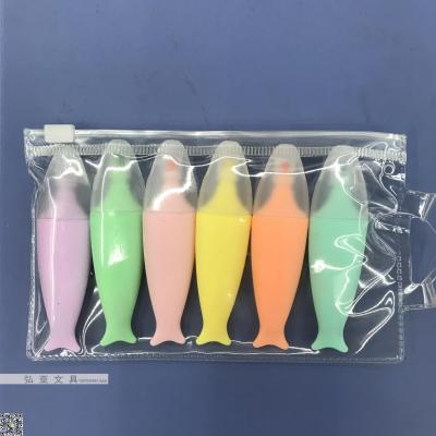 Bear carrot candy banana Popsicle small fish highlighter all kinds of miniature highlighter