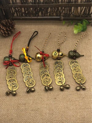 Five-Color Wire Alloy Gourd Five Emperors Copper Bell Pendant Supply Five Emperors Copper Bell Pendant