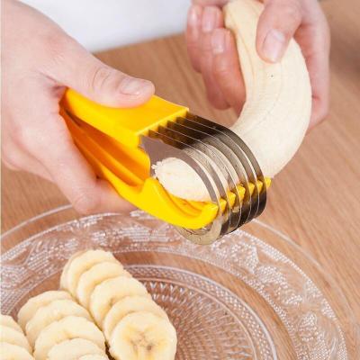 Kitchen gadget stainless steel blade banana slicer banana slicer cucumber ham are available