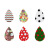 Winter selling item Christmas water drop leather print piece candy Christmas tree stripe sheet material