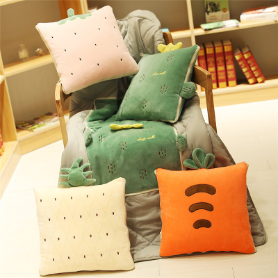 Cushion cover blanket creative fruit cactus office nap pillow air conditioning is cool by summer