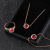Korean web celebrity tik Yin hot style romantic love necklace long crystal pendant clapbone ring set bracelet wholesale