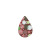 Winter selling item Christmas water drop leather print piece candy Christmas tree stripe sheet material