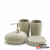Ceramic bathroom 4-piece set for hotel bathroom mouthwash cup hand sanitizer container set