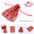  imitation cambric flocking Christmas deer satchel pocket Christmas wrapping receiving bag Christmas Eve gift bag
