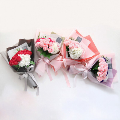 Sweet flowers paper pure color han su paper valentine's day roses paper flowers wrapping material wholesale