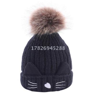 Kitten cartoon scarf scarf cap ins hot style wholesale