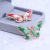 Factory direct sale new high-grade individual drop oil color butterfly brooch fashion joker animal alloy water drill corsage